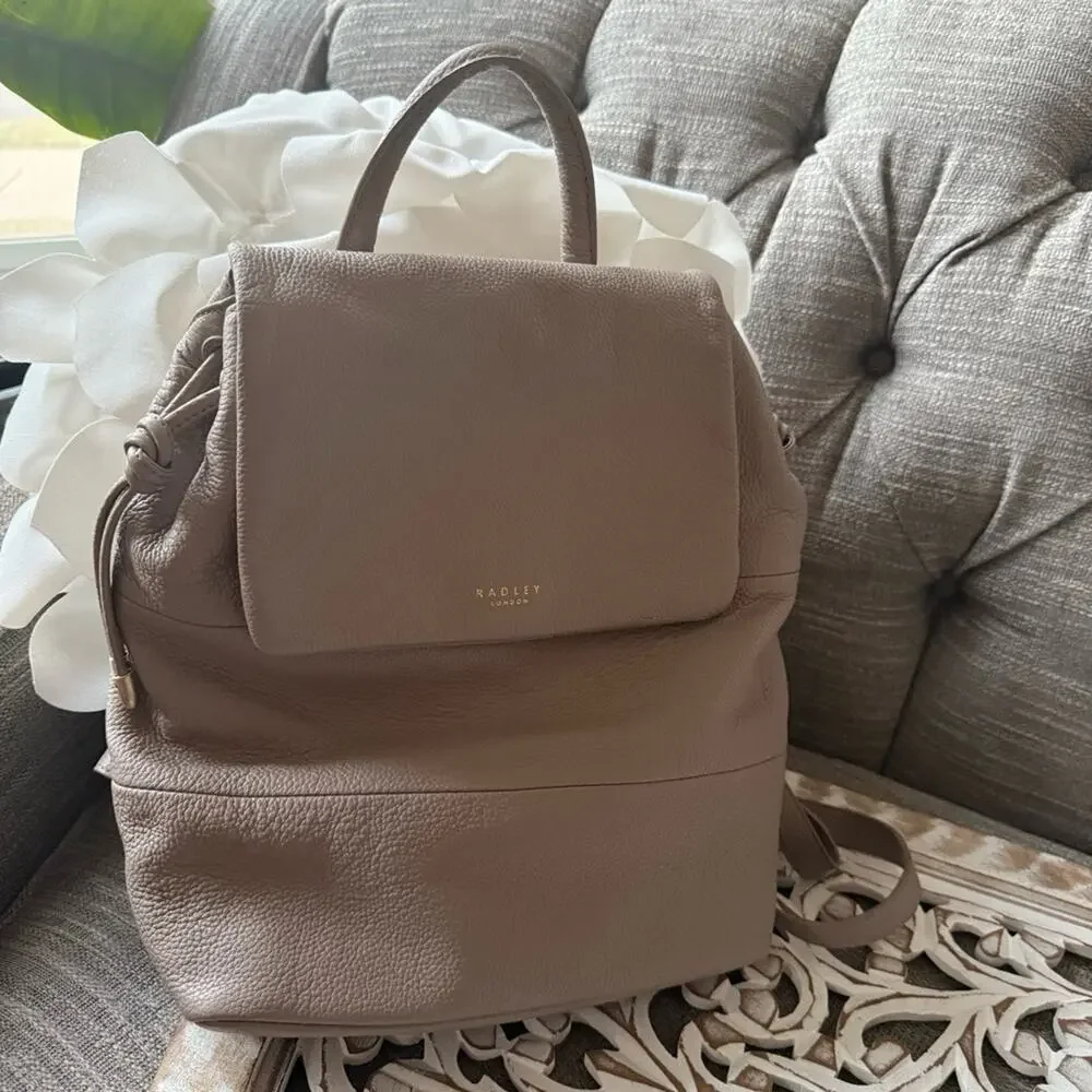 Radley London Pebbled Leather Backpack Purse Bag NEW $298